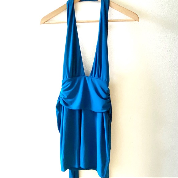 NWT Nasty Gal teal halter dress - Picture 3 of 7